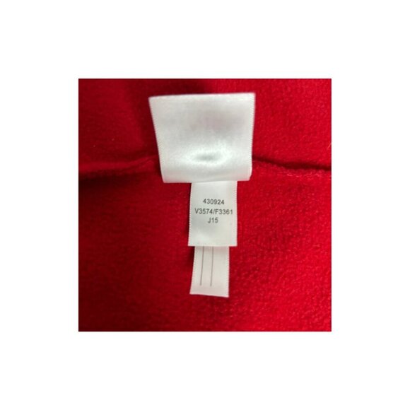 Lands' End Woman Size L Zip-Front Fleece Vest Long Red - Picture 5 of 10